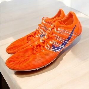 Nike Victory Track Spikes Orange mens size 12.5 No Spikes Included NWOT running